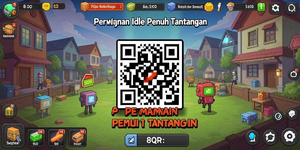 Tampilan gameplay 8QR yang menarik dan sederhana.