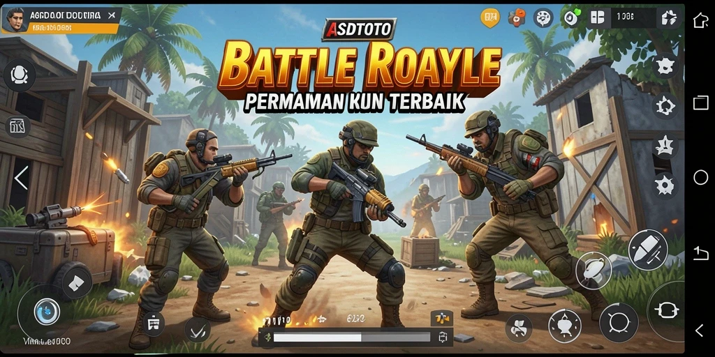 Tampilan menarik dari gameplay ASDTOTO dalam pertempuran Battle Royale.