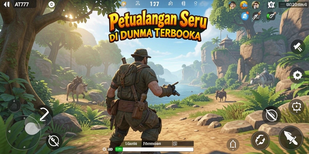 Gameplay seru menampilkan eksplorasi dunia terbuka yang luas.
