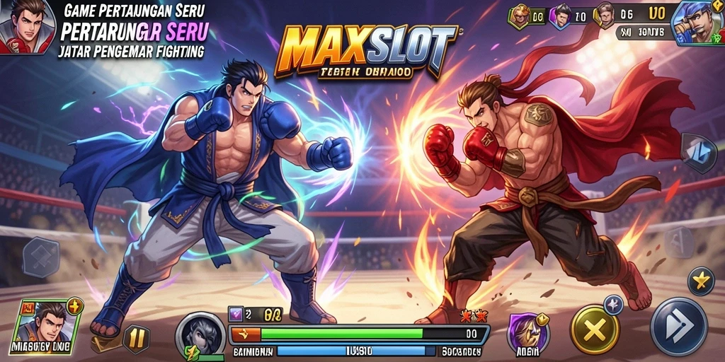 Gameplay seru dalam MAXSLOT dengan pertarungan dinamis.