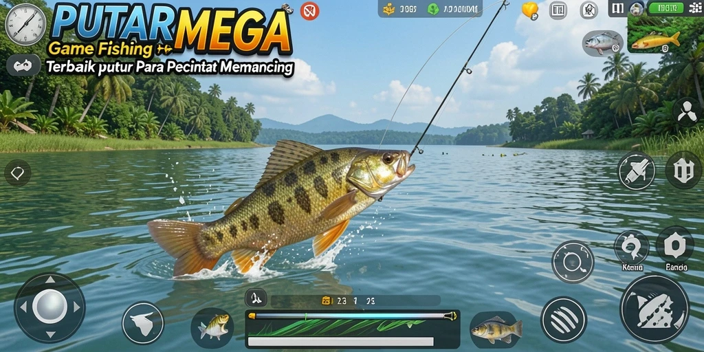 Tangkapan ikan yang spektakuler dalam gameplay PUTARMEGA.