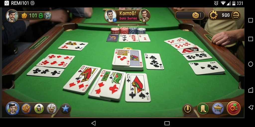Tampilan gameplay menarik dari REMI101 saat bermain Gaple.