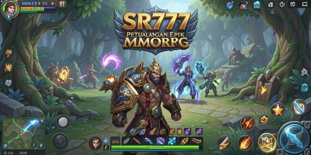 Gameplay seru dan interaksi pemain di SR777 dalam dunia MMORPG.
