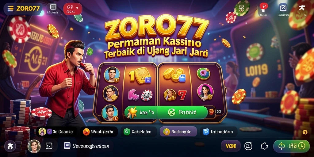 Tampilan menarik gameplay kasino di ZORO77 yang mengasyikkan.